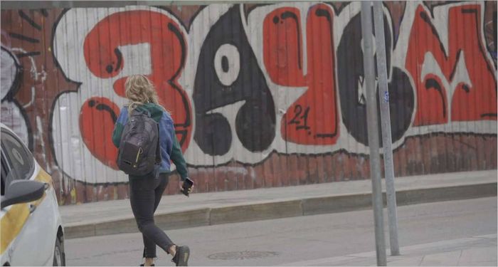 Anastasia Pavljučenkova s ruksakom Anastasia Pavljučenkova s ruksakom
